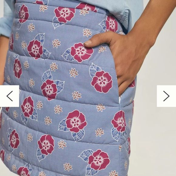 Anthropologie Carleen Floral Quilted Mini Skirt - Picture 3 of 8